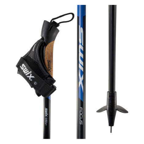 Bežecké palice Swix Focus Dĺžka palice: 175 cm / Farba: čierna/modrá