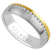Snubný strieborný prsteň Glowie pozlátený žltým zlatom s Brilliance Zirconia