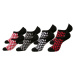 ponožky (set 4 páry) URBAN CLASSICS - Recycled Yarn Check 4-Pack - black + white + red + g - TB4