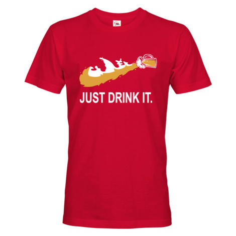 Pánske tričko s potlačou JUST DRINK IT