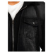 Čierna pánska riflová bunda s kapucňou Bolf 10350