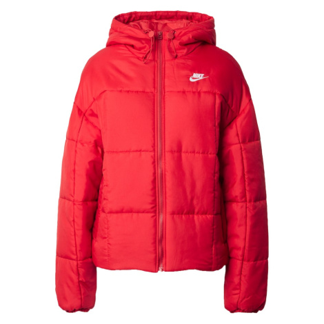 Nike Sportswear Zimná bunda  červená / biela