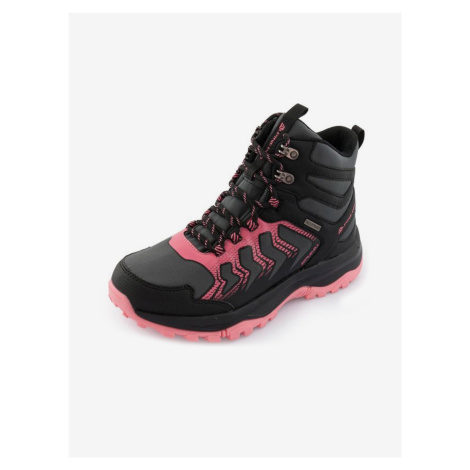 Ružovo-čierne dámske členkové outdoorové topánky ALPINE PRO Guiba