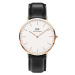 Hodinky Daniel Wellington Classic 40 Sheffield RG dámske, čierna farba