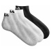 Blancheporte Súprava 3 párov krátkych ponožiek "Training" sivá+biela+čierna