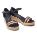 Tommy Hilfiger Espadrilky Corporate Webbing Low Wedge FW0FW06293 Tmavomodrá