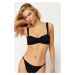 Trendyol Black Bralette Drawstring Bikini Top