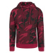 High Neck Camo Hoody Burgundy Camouflage