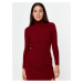 Mikinové a svetrové šaty pre ženy Trendyol - vínová