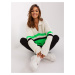 Ecru light green oversize sweater with collar