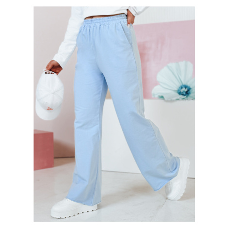 Spodnie damskie dresowe wide leg DRESLINA niebieskie Dstreet