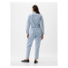 GAP LS DENIM BELTED JUMPSUIT Dámsky overal, svetlomodrá, veľkosť