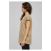 Women's soft taupe t-shirt with extended shoulder