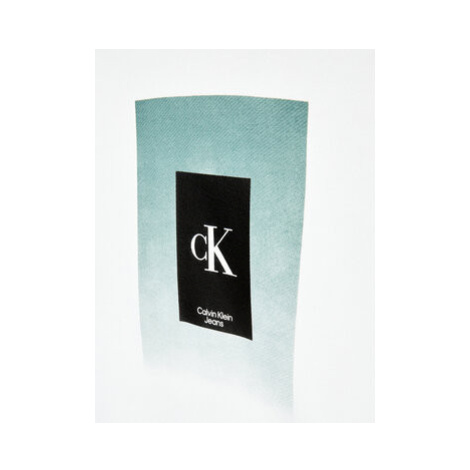 Calvin Klein Jeans Mikina Gradient Box Logo IU0IU00348 Biela Relaxed Fit