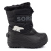 Sorel Snehule Childrens Snow Commander NC1960 Čierna