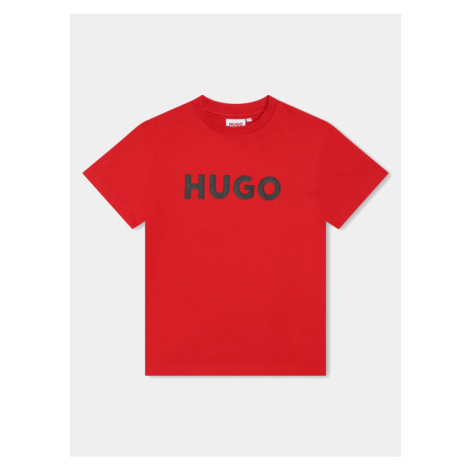 Hugo Tričko G00007 D Červená Regular Fit Hugo Boss