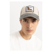 DEFACTO Men's Label Printed Woven Baseball Basketball Cap