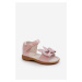 Children's sandals with bow and Velcro fastening, pink Wistala