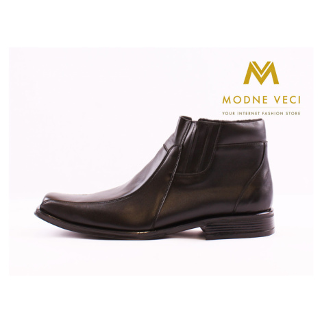 Elegantné topánky čierne - kožené model 187 veľkosti 48,