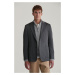 SAKO GANT SLIM TWO-TONED TWILL JERSEY BLAZER ANTRACITE