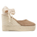 Manebi Espadrilky Wedge Espadrilles W 1.9 WV Hnedá