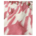 Růžový dámský kabát s vzorem růžový jedna