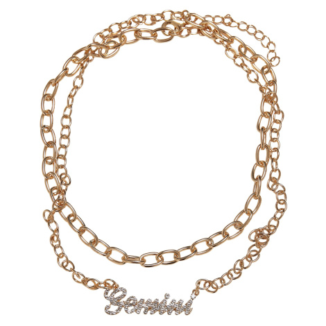 Diamond Zodiac Gemini Necklace - Gold Color