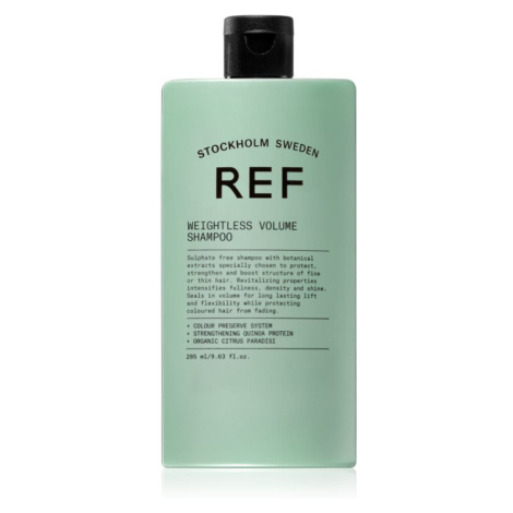 REF Weightless Volume Shampoo šampón pre jemné vlasy bez objemu pre objem od korienkov