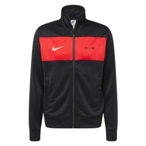 Nike Sportswear Tepláková bunda 'AIR'  červená / čierna / biela