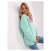 Mintová oversize mikina BABE -EM-BL-617-11.32-mint