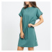 Urban Classics Ladies Organic Cotton Cut On Sleeve Tee Dress zelené
