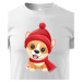 Detské tričko s potlačou Vianočného psíka - roztomilé detské tričko