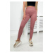 Striped leggings trousers navy pink