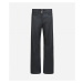 Džínsy Karl Lagerfeld Shiny Wide Leg Denim Sparkle Black Denim