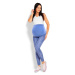 Tehotenské legíny Kyra modré vo vzhľade džínsov