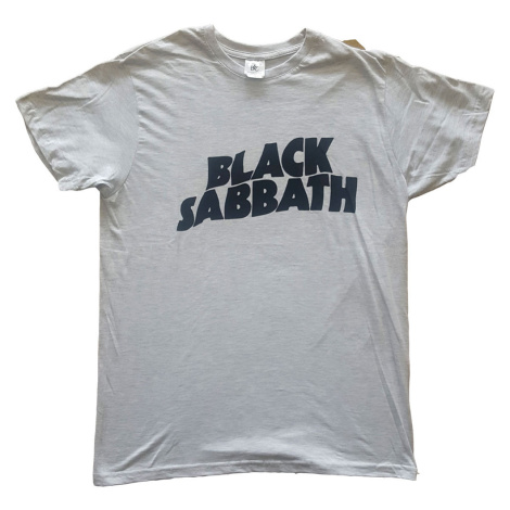 Black Sabbath tričko Black Wavy Logo Šedá