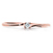 Cutie Diamonds Trblietavý prsteň z ružového zlata s briliantom DZ6733-2948-00-X-4 60 mm