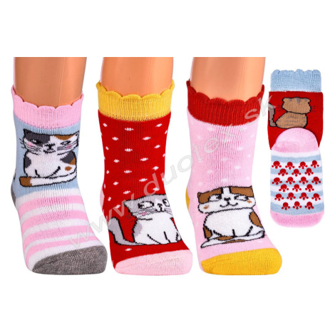 SOCKS4FUN Zimné ponožky W-5173-macka-3 k.3