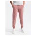 Ombre Men's BASIC cotton jogger sweatpants - dark pink