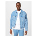Calvin Klein Jeans Prechodná bunda  modrá denim / biela