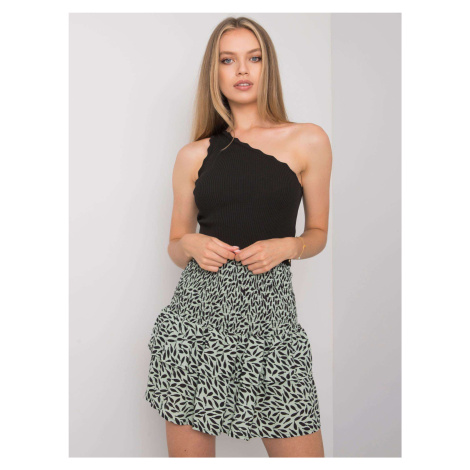 Skirt-RO-SD-2511-4.18P-black-green Rue Paris