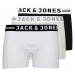 JACK & JONES Boxerky 'Sense'  sépiová / sivá melírovaná / čierna / biela