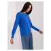 Dark blue classic sweater with cotton