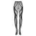 Erotické punčochy Obsessive Crotchless Tights S336 Farba: Čierna