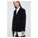 Vlnený kabát Calvin Klein čierna farba, prechodná,