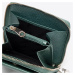 Dámska kožená peňaženka s ozdobným okrajom, malá zelená 14-1-937-0