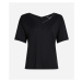 Tričko Karl Lagerfeld Karl Signature V-Neck T-Shirt Black