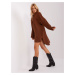 Brown asymmetrical shirt dress by Elaria