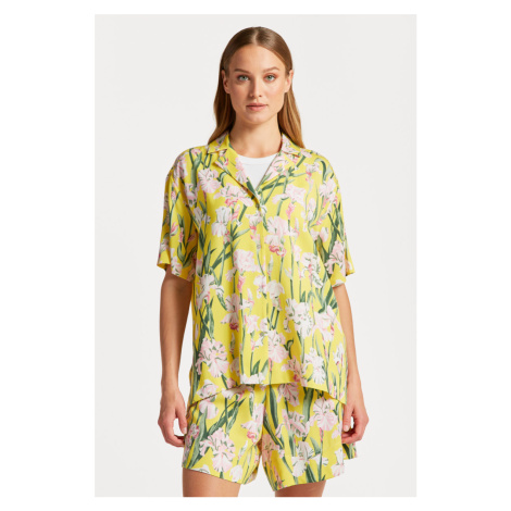 KOŠEĽA GANT REL IRIS PRINT SS PYJAMA SHIRT CANARY YELLOW