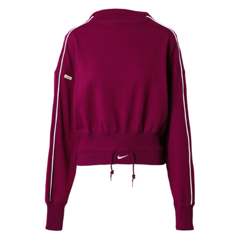 Nike Sportswear Tričko  vínovo červená / biela